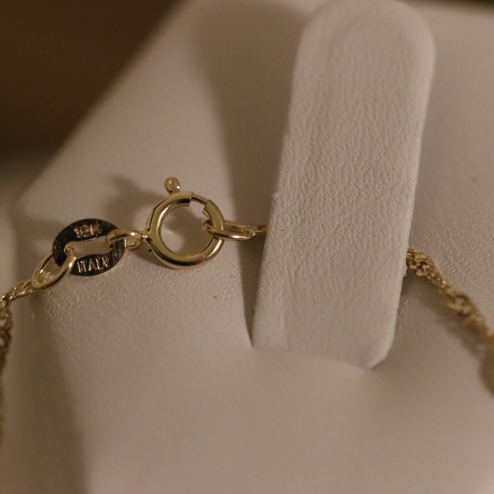 10K Solid Gold Singapore Chain Necklace "Weavers of Connection" necklace - Picture 16 of 17
